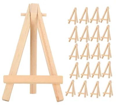 20er Set Mini-Holzstaffeleien, A-Rahmen, 15x10 cm, für kleine Bilder
