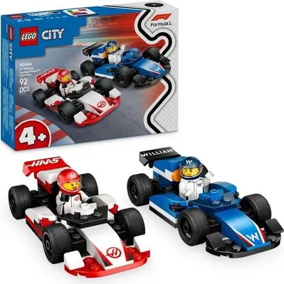 Obrázek produktu pro LEGO City F1 závodní auta Williams Racing a Haas F1, 2 auta Formule 1, 2 řidiči, stavebnice pro děti od 4 let
