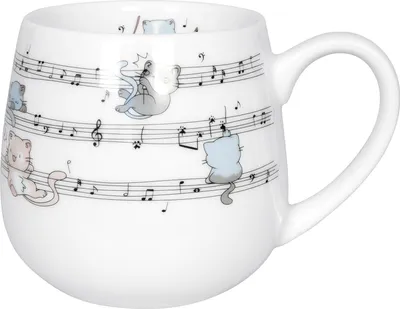 Immagine prodotto di Könitz Kuschelbecher Lovely Cats - Musical, Kaffeebecher, Porzellan, Bunt, 400 ml, 11 1 143 2701