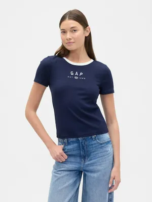 Produktbild von Damen-T-Shirt GAP LOGO TEE 637782-10 MARINEUNIFORM Größe: S