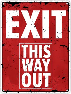 Produktbild von Exit this way out Metallschild XL in 21x28 cm ohne Pfeil