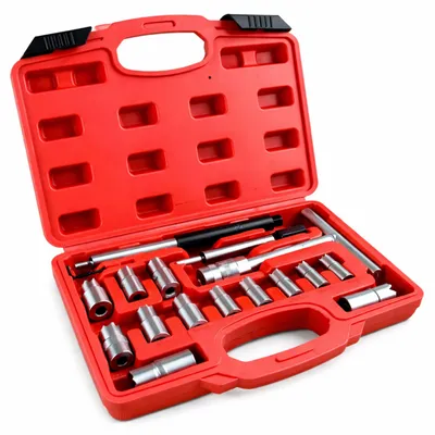 Immagine prodotto di Set-kit professionale per sedi di iniettori diesel, strumento per la rimozione del carbonio, frese per la pulizia interna, 17 pezzi Gebo Tools
