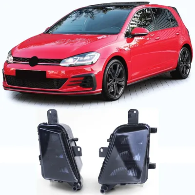 Für VW Golf 7 VII 2013-2020 mit GTI Stoßstange LED Nebelscheinwerfer Schwarz in der Farbe Schwarz von Carparts-Online GmbH