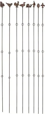 Produktbild von Esschert Design Guß-Pflanzstäbe 175cm gerade braun; PY26