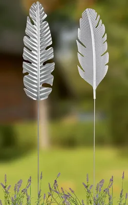 Produktbild von Gilde Metall Gartenstecker "Palmblatt" VE 4 67658
