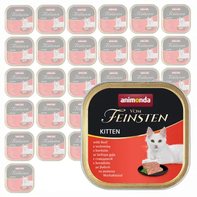 Zdjęcie produktu dla Animonda Vom Feinsten Kitten 32x100g Mokra Karma dla Kociąt z Wołowiną