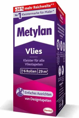 Produktbild von Metylan Vlies Tapetenkleister 180 g Paket, trocknet transparent