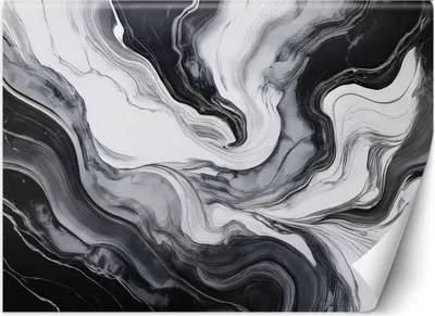 Produktbild von Vlies fototapete Schwarzer und weißer Marmor Abstraktion 250x175 cm Feeby Grau inkl. Kleber einfache Montage