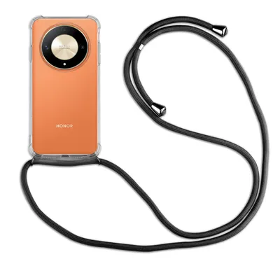 Produktbild von Handykette für Honor Magic 6 Lite Hülle mit Band Case Handyhülle mit Kette  Schwarz