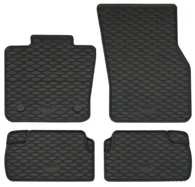 Gummifußmatten Set für Mini Cooper F55 F56 F57 Cabrio (2014-), 4-teilig, schwarz
