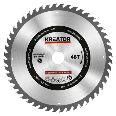 Obrázek produktu pro kreator Saw blade for Wood 250X30X3MM 48T KRT020425