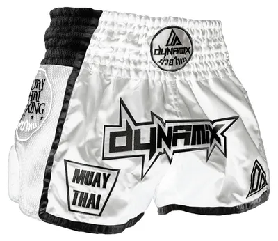 Produktbild von Dynamix Athletics Muay Thai Shorts Warpath Weiß/Schwarz (L)