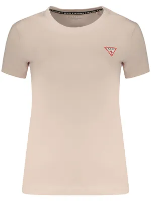 Produktbild von Bio-Baumwoll T-Shirt Damen Rosa - Kurzarm, Weit, Mit Applikation