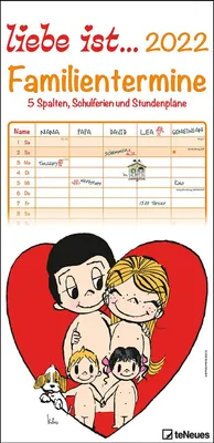 Produktbild von liebe ist... 2022 Familienplaner - Familien-Timer - Termin-Planer - Kinder-Kalender - Familien-Kalender - 22x45