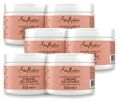 Zdjęcie produktu dla 6 x Żel utrwalający loki Shea Moisture Coconut & Hibiscus - 326 ml - Opakowanie ekonomiczne - 6 sztuk
