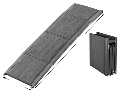 Obrázek produktu pro Rampa pro psy, protiskluzový povrch, přenosný skládací design, rozměry 71 x 17 palců