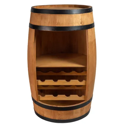 Produktbild von CREATIVE COOPER Weinregal - Weinschrank Mini Bar - Alkohol Schrank Mann - Weinfass - Fass bar - Weinbar - Wein bar - Fassbar - Barschrank - 80cm hoch - Retro deko Bar Regal - Hausbar Theke - Fassmöbel (Eiche) - Geschenk für einen Mann - Gartenbar