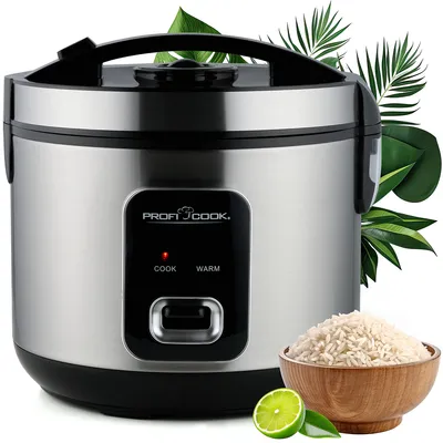 Produktbild von ProfiCook Reiskocher für 3kg Reis | ohne Anbrennen | Rice Cooker mit Warmhaltefunktion | inkl. Messbecher & Löffel | Antihaftbeschichtung | PC RK 1285