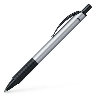 Produktbild von FABER-CASTELL Druckkugelschreiber BASIC silber