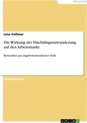 Produktbild von Die Wirkung der Flüchtlingszuwanderung auf den Arbeitsmarkt
