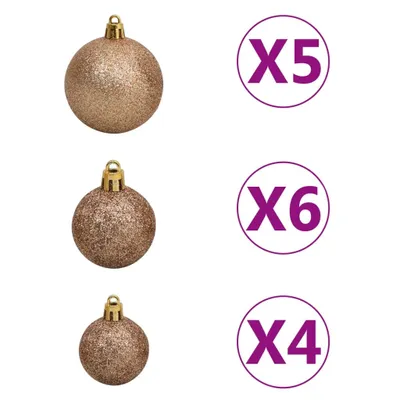 Zdjęcie produktu dla vidaXL Sztuczna choinka Nordmann LED i kule Zielona 150 cm