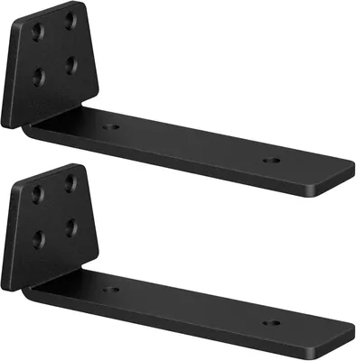 Productafbeelding van Wandbeugel, 15 cm, 2 stuks, zwart, voor planken