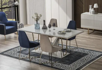 Image de Salle à manger Ensemble de table de salle à manger Chaise Coin repas Moderne 5pcs