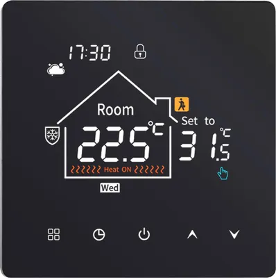 Zdjęcie produktu dla Termostat do bojlera/ogrzewania wody 2 w 1 Inteligentny sterownik grzałki Programowalny z 4-stopniową podświetlaną regulacją Bez WiFi