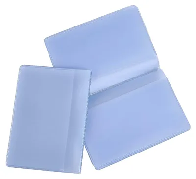 Produktbild von 2 Packung Durchsichtige wasserdichte Kunststoff Geldbörseneinlage Für Kreditkarten Reisetagebücher Fotohüllen Aus Vinyl 10 Seiten Für Gefaltete Papiere Rechnungen Planer Journaling