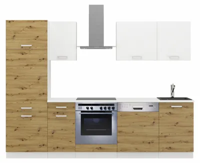 Produktbild von Küche Toni 270 cm Küchenzeile Küchenblock Singleküche Einbauküche