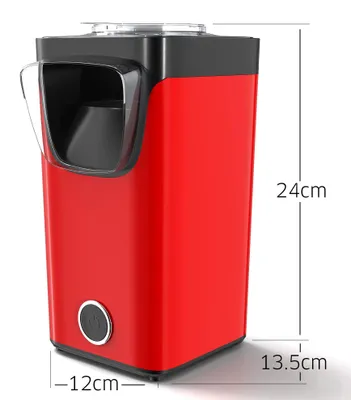 Produktbild von Gadgy Heißluft Popcornmaschine 2L - Ölfrei mit Messlöffel - Retro Rot