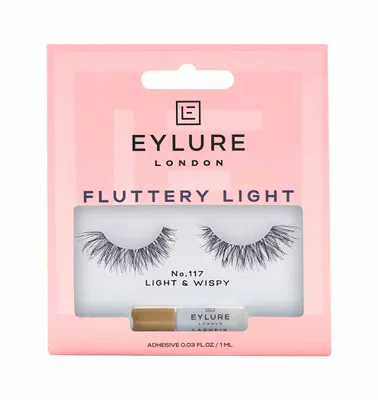 Zdjęcie produktu dla Eylure Fluttery Light Lashes Sztuczne rzęsy z klejem efekt wypełnienia No. 117