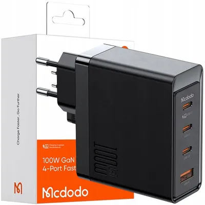 Zdjęcie produktu dla Mcdodo Szybka Ładowarka Sieciowa Gan Do Macbook 4x Usb-c Usb Pd 100w