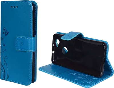 Produktbild von Schutz Hülle Blumen für Handy Huawei Nova Blau