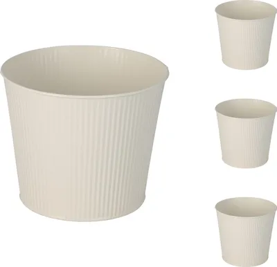 Produktbild von 4 Stk. Blumentopf Pflanzgefäß Balkontopf Pflanztopf verzinkt Ø13xH11cm