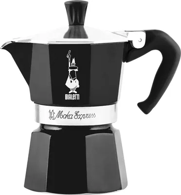 Produktbild von BIALETTI Espressokocher Moka Express Color 6 Tassen schwarz
