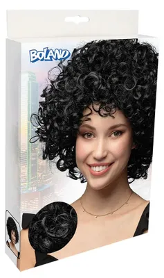 Produktbild von Boland 86226, Karnevalskostüm-Perücke, Erwachsener, Weiblich, Polyester, Schwarz, 250 g