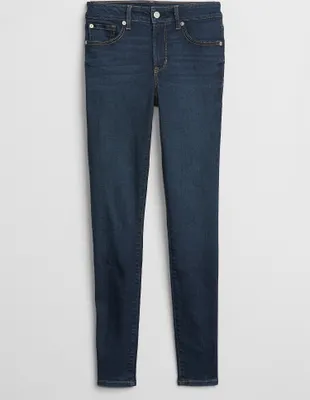 Produktbild von GAP Skinny Fit Jeans für Damen hohe Taille verkürzt Größe 25REG dunkelblau