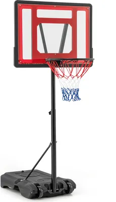 Produktbild von COSTWAY Pool Basketballkorb outdoor, Basketballständer 115-135cm höhenverstellbar mit Ständer & Rädern