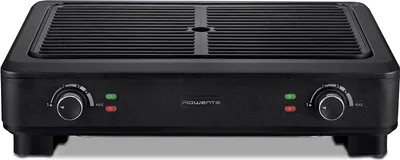 Produktbild von Rowenta KG9008, Schwarz, Rechteckig, Drehregler, 363 x 225 mm, 2 Zone(n), Stahl