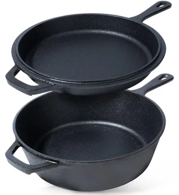 Produktbild von Vilde Gusseiserner Topf mit Deckelpfanne, 3,5L, Schwarz