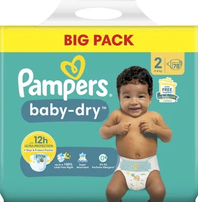 Produktbild von Pampers Baby Dry Mini 4-8kg Gr.2 78 Stück