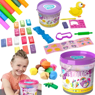 Image de Set Ciastolin Plasticine Modelling Plasticine 15 Couleurs 70145