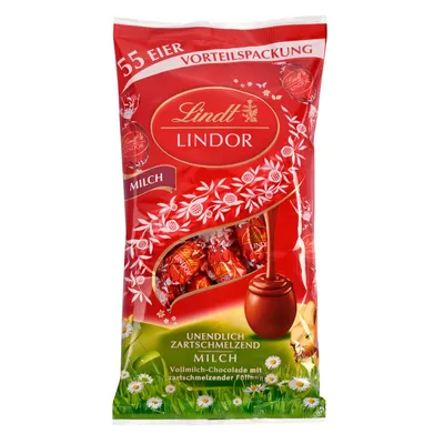 Zdjęcie produktu dla Lindt XXL Lindor Milk Chocolate Eggs XXL w torebce 254g