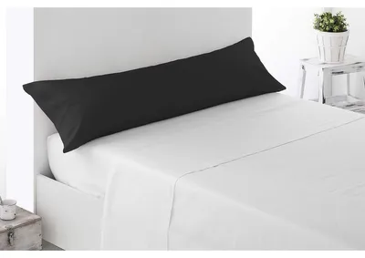 Zdjęcie produktu dla Poszewka na poduszkę - Antypilling - Czarna - 45 x 150 cm - 50% bawełna i 50% poliester