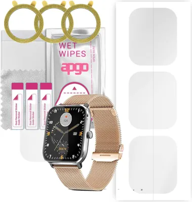 Produktbild von apgo 3 Stück Schutzfolie, klar, kompatibel mit Zstarlite 9023455  Smartwatch, Hydrogel Displayschutzfolie mit Positionierhilfe, Displayfolie, robust und kratzfest