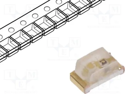 Obrázok produktu pre 5 LED, 120°, SMD, žltá, 0603, 1,6 x 0,8 x 0,75 mm, 80÷150 mcd, 2÷2,5 V, 20 mA, KPT-1608SYCK, LED dióda