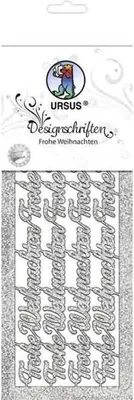 Produktbild von Designschriften 'Frohe Weihnachten' silber VE=2 Blatt