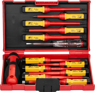 Image de SucceBuy Jeu de 13 tournevis isolés, 1000 V Outils d'électricien (professionnel)