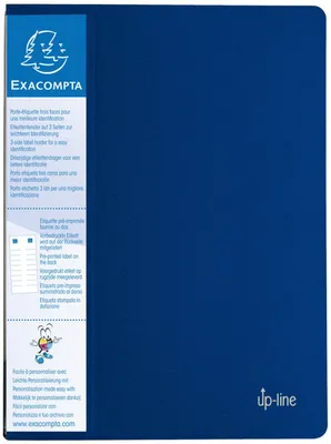 Produktbild von Exacompta 88102E Sichtmappe DIN A4 Blau 10 Hüllen PP mit Etikettenhalter